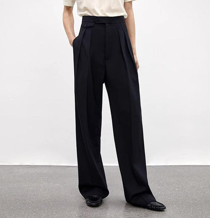 Wool Blend High-Waisted Slimming Suit Pants for Women