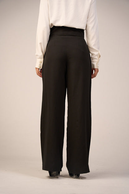 High Waist Classic Trouser - Black