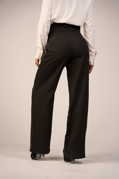 High Waist Classic Trouser - Black
