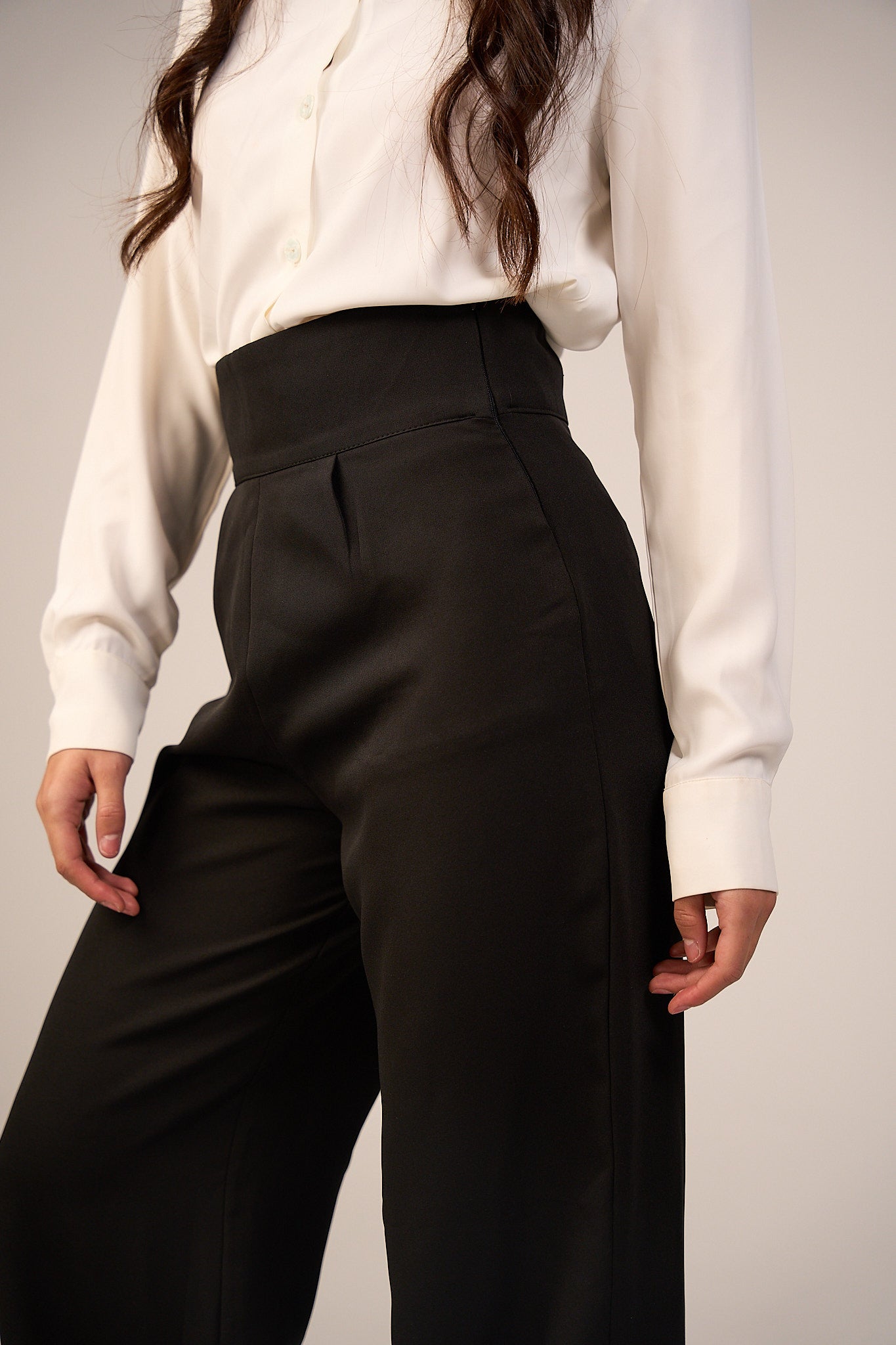 High Waist Classic Trouser - Black