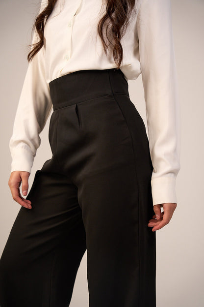 High Waist Classic Trouser - Black